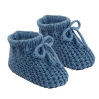 S401-SB: Steel Blue Acrylic Bootees w/Lace